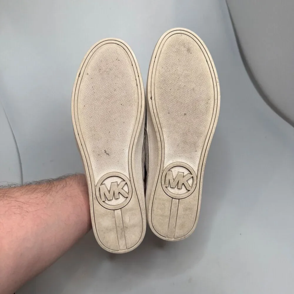 Michael Kors Women’s 10 M Gray Suede Slip‑On Sneakers  HX18U